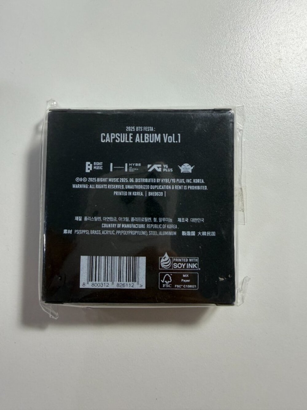 2025 BTS FESTA Capsule Album Vol.1 Official Random Keychain Album K POP Sealed - Picture 4 of 4